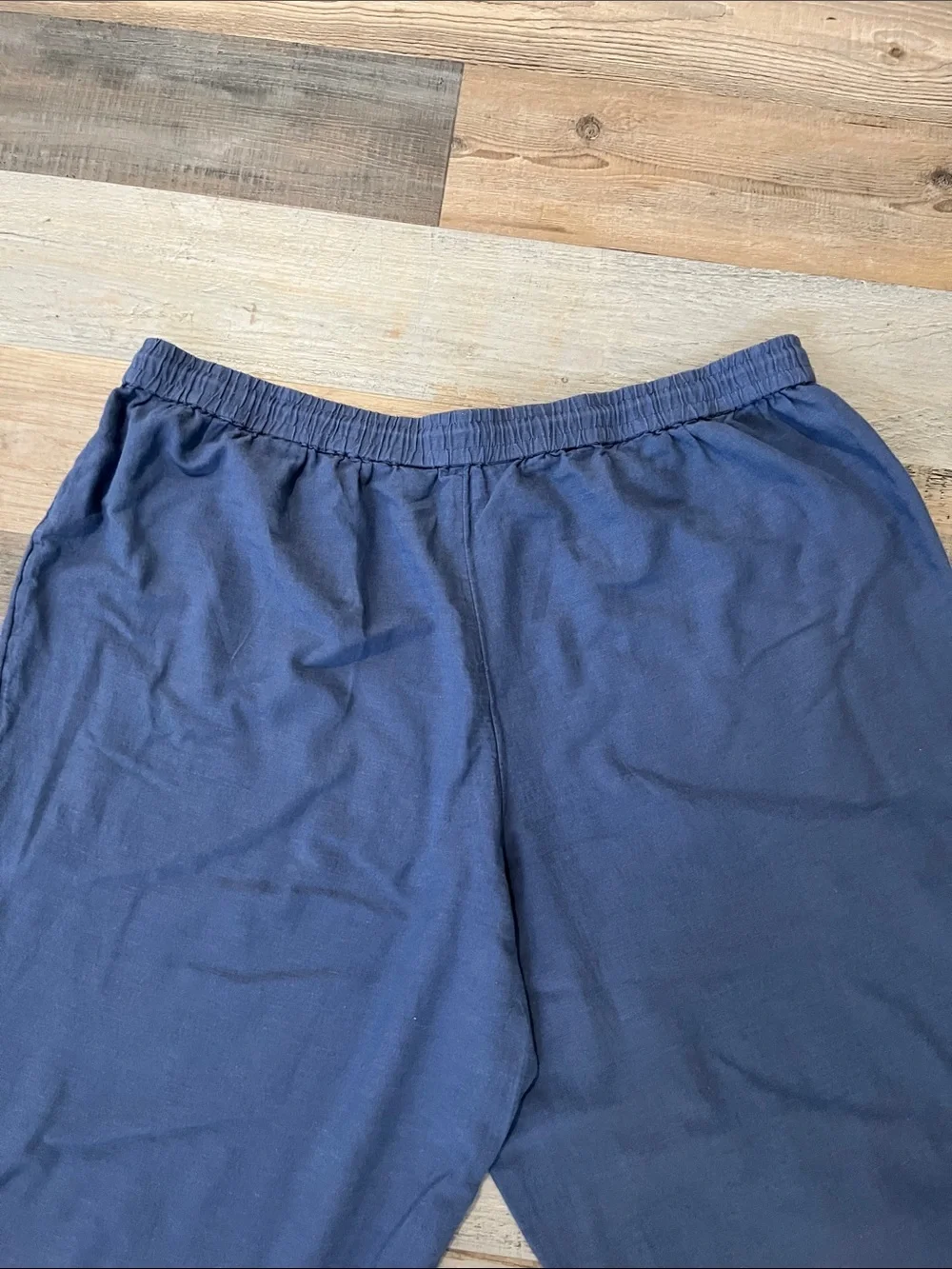 Peace Love World Women’s Indigo Drawstring Jogger Pants Sz 2X Casual TC0454